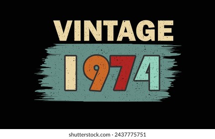  t shirt design 1974 vintage retro 