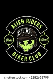 t shirt design ALIEN RIDER CARTOON
