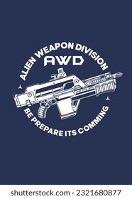 diseño de camisetas División de armas alienígenas
