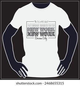 T shirt Design is always a demanding need for all of us. This is a creative “New Work City Typography” for all. Let’s enjoy using the Creative Typography T Shirt Design. 