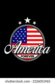 t shirt design AMERICA FOREVER
