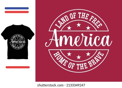 T shirt design for american