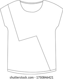 t shirt design apparel template, fashion flat sketch vector design