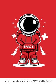 t shirt design ASTRONAUT CARTOON
