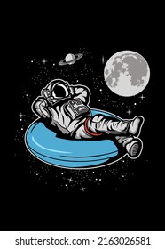 t shirt design ASTRONAUT CHILL IN SPACE
