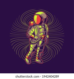 t shirt design astronaut ready for adventure illustration