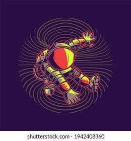 t shirt design astronauts get ready to run illustration