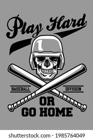 diseño de camiseta BASEBALL PLAY HARD
