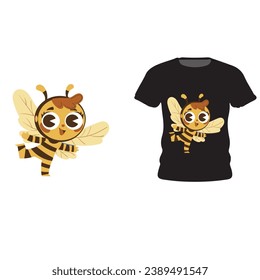 t shirt design. Bee vector. Bees t shirt design vector illustration
