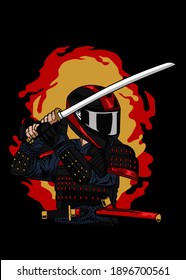 t shirt design BIKER BLACK SAMURAI