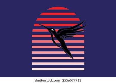 t shirt design with a bird. vector black silhouette  t shirt design. bards flying vector artwork for t shirt and others. 