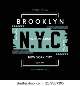 t shirt design, brooklyn nyc graphic typography print, clothing apparel style