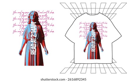 t shirt design, brutalism t-shirt design, urban graphic t-shirt, streetwear design for print or screen printing, cool slogan quote typography lettering, street style fashion design