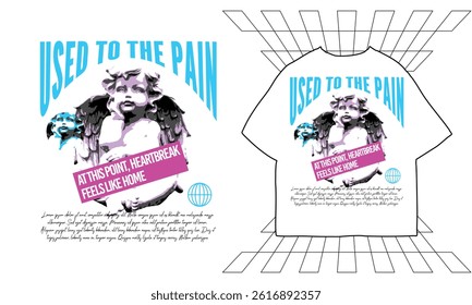 t shirt design, brutalism t-shirt design, urban graphic t-shirt, streetwear design for print or screen printing, cool slogan quote typography lettering, street style fashion design