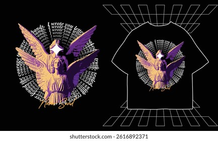 t shirt design, brutalism t-shirt design, urban graphic t-shirt, streetwear design for print or screen printing, cool slogan quote typography lettering, street style fashion design