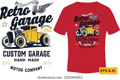 T shirt design , Car Design , Car Design Free Vector car t shirt Design .