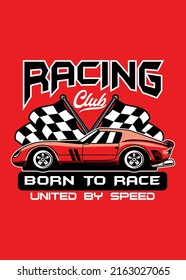 t shirt design CAR RACING CLUB
