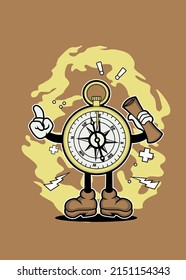 t shirt design CARTOON COMPASS
