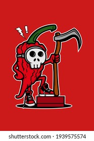 t shirt design CHILLI REAPER
