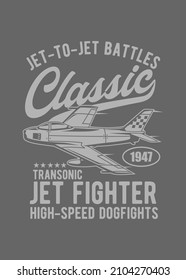 t shirt design CLASSIC JET FIGHTER
