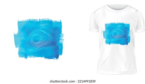 t shirt design concept, brushwork