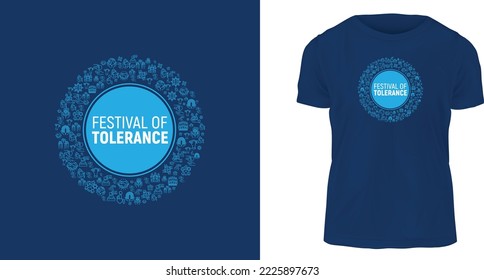 t shirt design concept, festival of tolerance