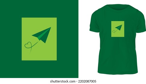 t shirt design concept, Paper Airplane