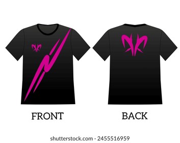 T shirt design concept with pink ornament 