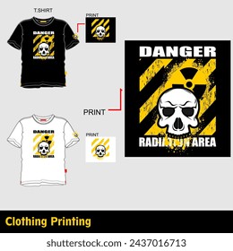 t shirt design concept with print icon radiation