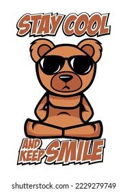 t shirt design COOL BEAR CARTOON
