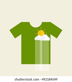 T- shirt design - ECO FRIENDLY - Creative Ecology concept. Vector illustration.