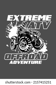 t shirt design EXTREME ATV OFFROAD
