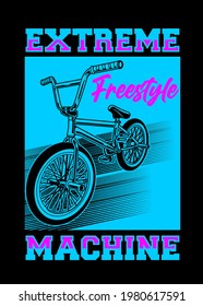 diseño de camisetas EXTREME FREESTLE MACHINE
