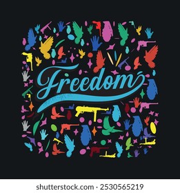 T shirt design, Freedom color