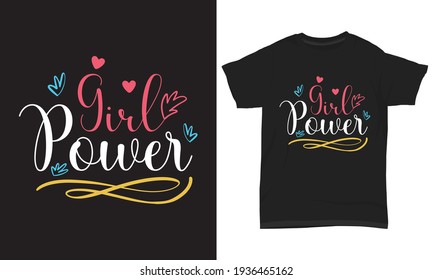 T shirt design girl power