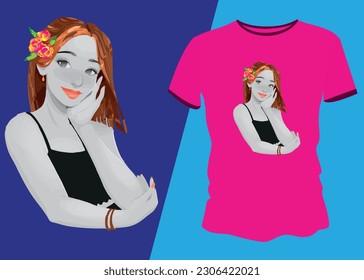 t shirt design, girls t shirt design, vector t shirt design