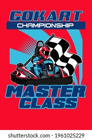 t shirt design GOKART CHAMPIONSHIP
