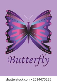t shirt design, gradient butterfly,  print, banner, flyer, eps vector file
