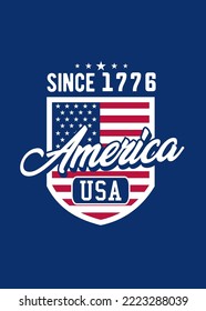 t shirt design graphic USA 1776
