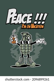 T Shirt Design GRENADE FUNNY CARTOON
