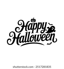 T shirt design Halloween typography with black background