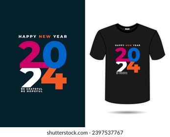 T Shirt Design For Happy New Year 2024