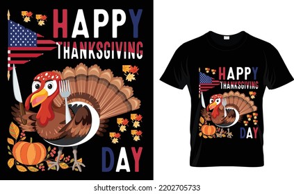 T shirt Design Happy Thanksgiving day