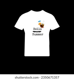 t shirt design with hello summer