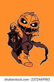 t shirt design JACK O LANTERN CHIBI CARTOON
