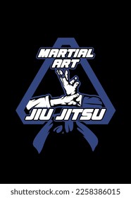 T-Shirt Design JIU JITSU MARTIAL ART POSTER
