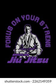 t shirt design JIU JITSU FOCUS
