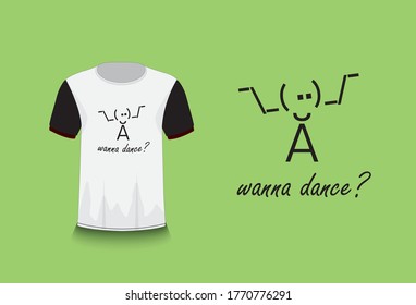 T shirt design with keyboard symbols