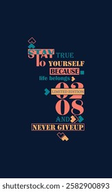 T - Shirt design for life quote category