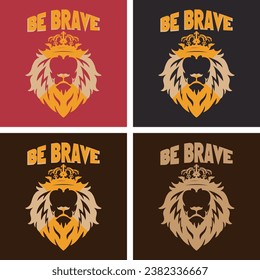 T Shirt Design With Lion Vector